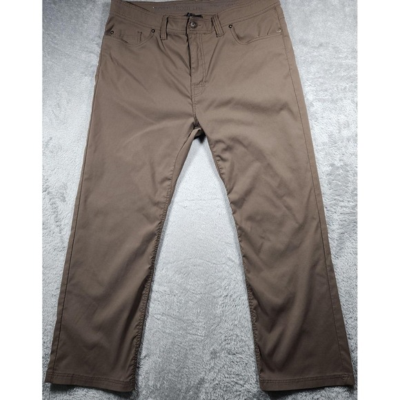 Prana Other - PrAna Breathe Pants Mens 38x30 (Fits 36x30) Brown Slim Fit Stretch Chino Casual